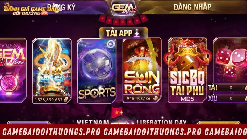 Giới thiệu cổng game Gemwin